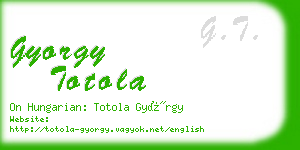 gyorgy totola business card